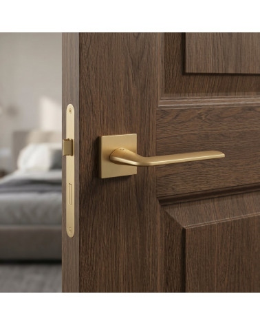 Puxadores de porta ouro mate STINGER quadrados
