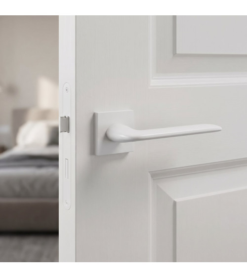Puxador de Porta Branco Line Stinger Quadrado