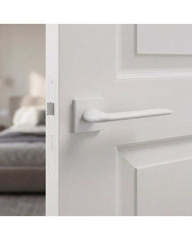 Puxador de Porta branco Line Stinger Quadrado