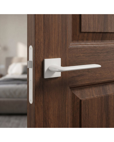 Puxador de Porta branco Line Stinger Quadrado