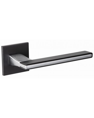 Puxador de porta moderno preto NICOLA quadrado em zamak - puxador design