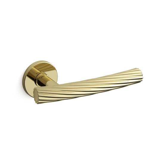 Puxador de porta ouro polido Mandelli Fusilla puxador design