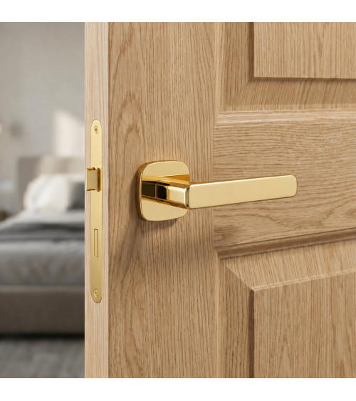 Puxador de porta dourado polido IXIA puxador design