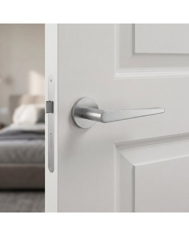 Puxador de Porta Cromado Acetinado para uma decoração ultra elegante - ARNICA