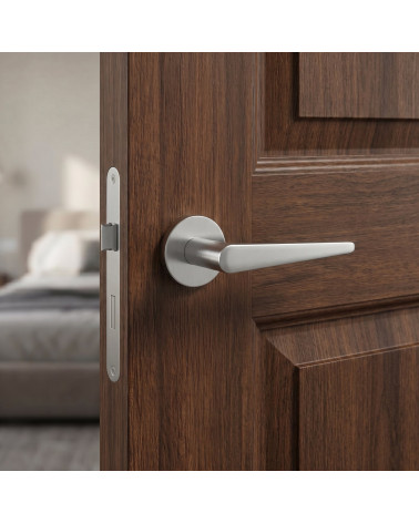 Puxador de Porta Cromado Acetinado para uma decoração ultra elegante - ARNICA