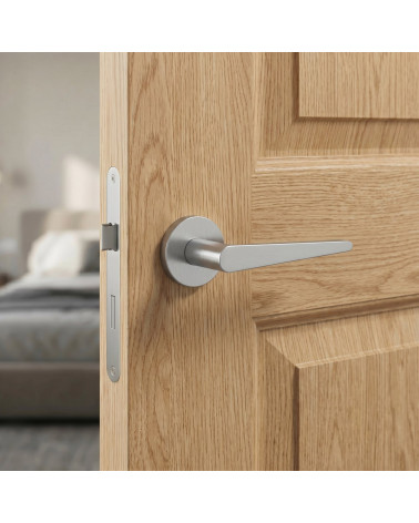 Puxador de Porta Cromado Acetinado para uma decoração ultra elegante - ARNICA