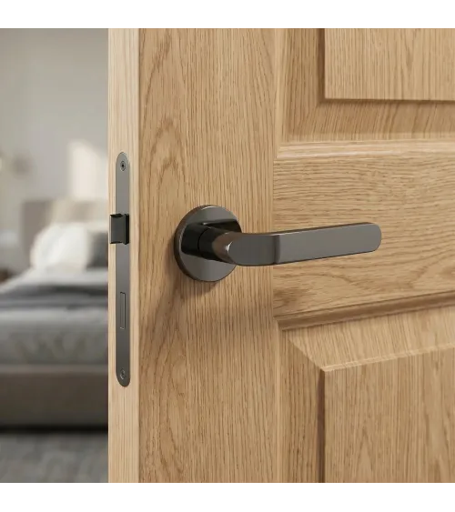 Puxador de porta níquel preto Mandelli Callas puxador design