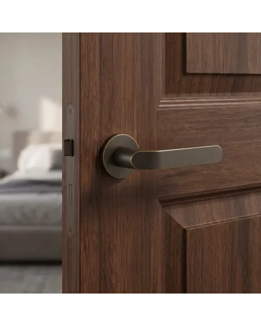 Puxadores de porta cor bronze Mandelli Callas