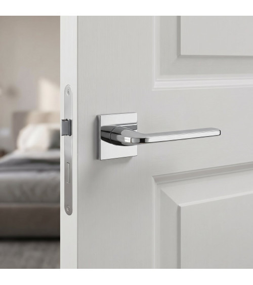Puxador de porta em cromo polido Scandi slim design