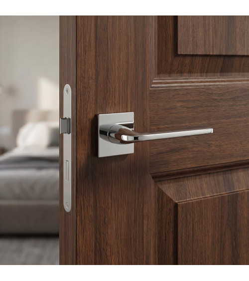 Puxador de porta em cromo polido Scandi slim design