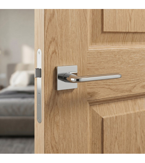 Puxador de porta em cromo polido Scandi slim design