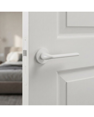 Puxadores de porta brancos Scandi redondos slim