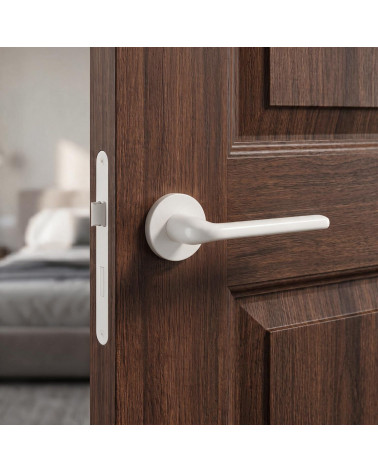 Puxadores de porta brancos Scandi redondos slim