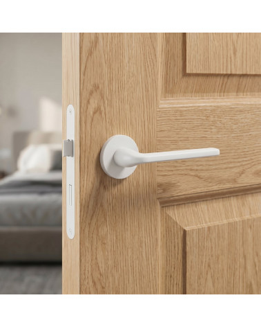 Puxadores de porta brancos Scandi redondos slim