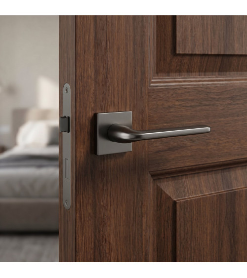 Puxador de porta grafite Scandi Slim design