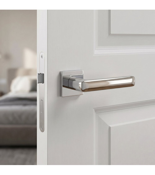 Puxador de porta em placa quadrada STELLA ferragens design cor 2