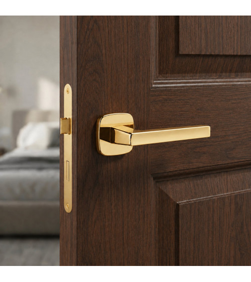 Puxador de porta ouro polido PEA design