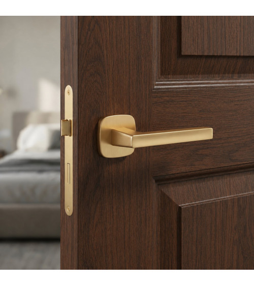 Puxador de porta ouro mate PEA design
