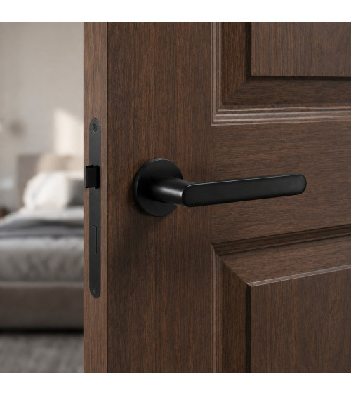 Puxador de porta preto Nesh ferragens design