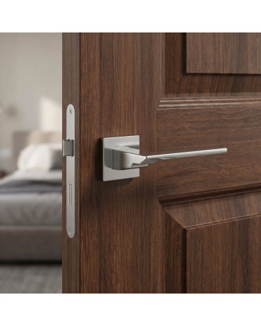 Puxador de Porta Cromado Acetinado Elegante e Discreto - Modelo TENDER