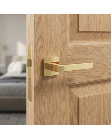 Puxadores de porta dourado polido KVADRAT 1760