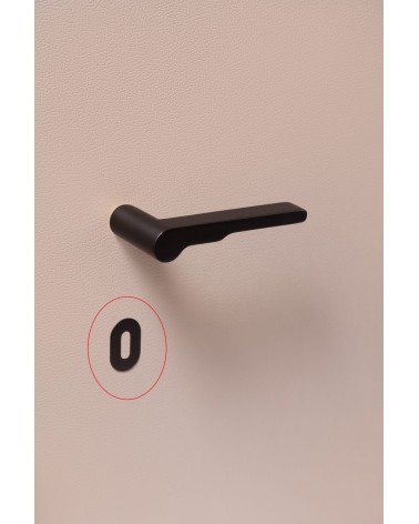 Escudo de porta VERUM slim, com chave de quarto - puxador design