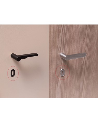 Escudo de porta VERUM slim, com chave de quarto - puxador design