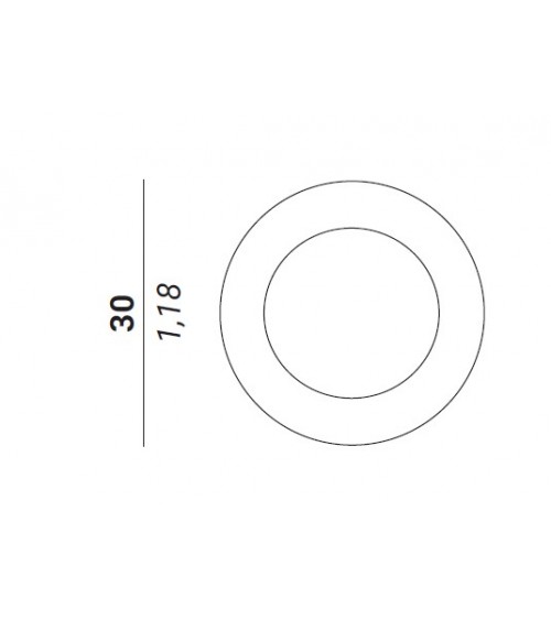 Anilha de 30mm para bloqueio WC Verum Atlanta/Wind/Pure - puxador design