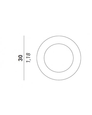 Anilha de 30mm para bloqueio WC Verum Atlanta/Wind/Pure - puxador design