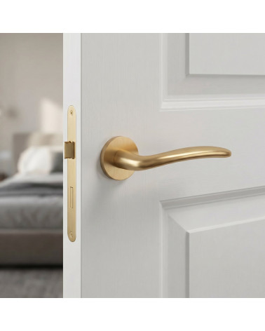 Puxadores de porta dourado acetinado AMBROSIA