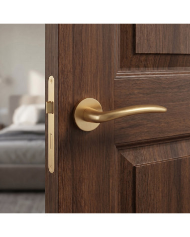 Puxadores de porta dourado acetinado AMBROSIA