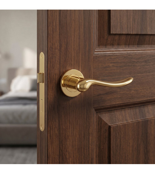 Puxador de porta dourado polido NERINA design
