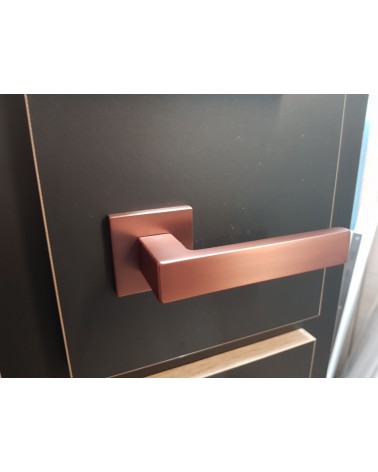 Puxador de porta cor cobre WARNA puxador design vista de cima
