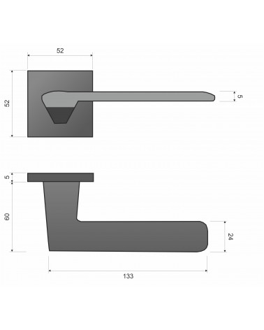Puxador de porta Linha GIULIA puxador design com dimensões