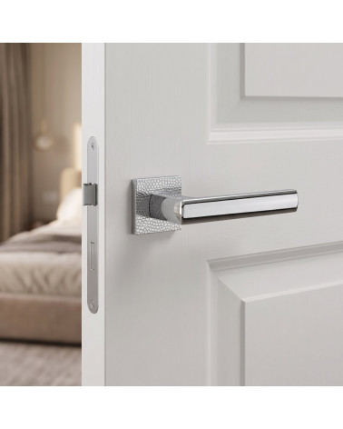 Puxador de porta cromado brilhante TUPAI 4161-T1 elegante e moderno - MillaPoignées