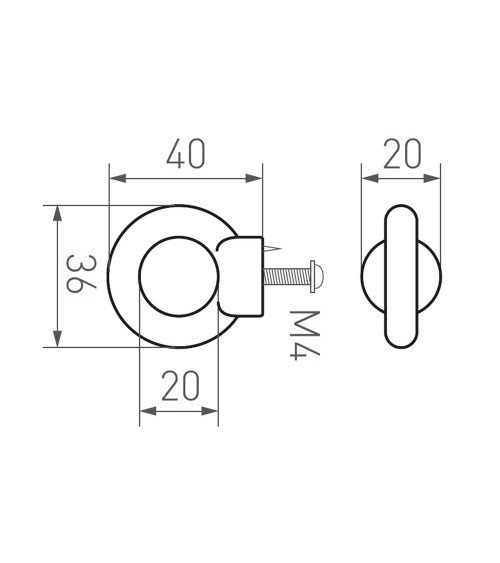 Puxador de móvel em bronze PAC - puxador design
