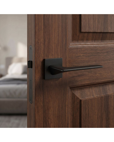 Puxador de Porta Preto Sóbrio e Requintado - Modelo Line GIULIA