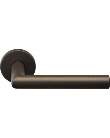 Puxadores de porta Formani Basics LBII-19 em escudo redondo cor bronze - puxador design
