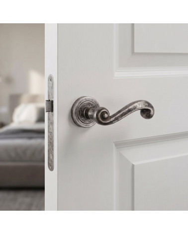 Puxador de Porta Prata Antigo para uma decoração elegante - Modelo TUPAI 738