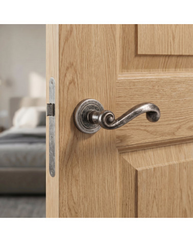 Puxador de Porta Prata Antigo para uma decoração elegante - Modelo TUPAI 738