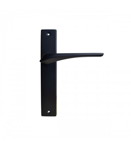 Puxador de porta preto em placa longa - modelo Adel - puxador design