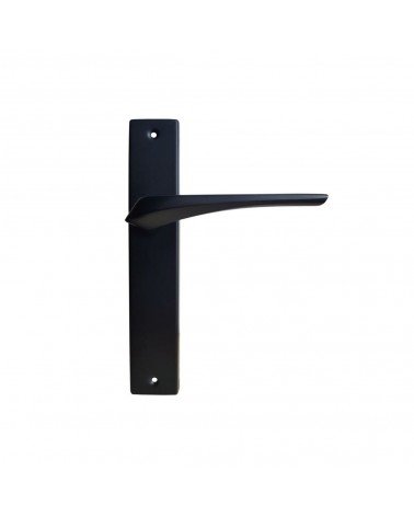 Puxador de porta preto em placa longa - modelo Adel - puxador design