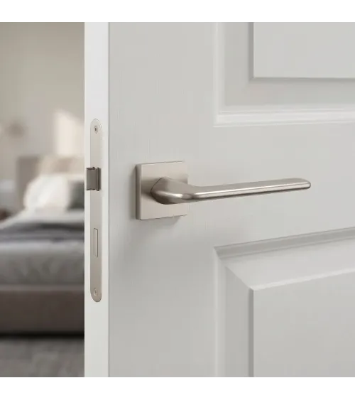Puxador de porta níquel acetinado LILA design
