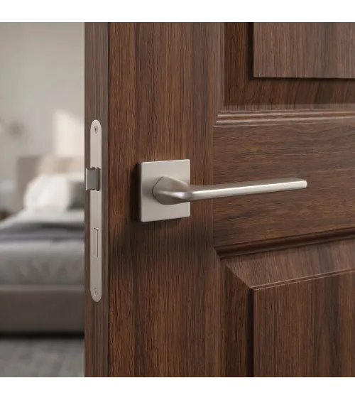 Puxador de porta níquel acetinado LILA design