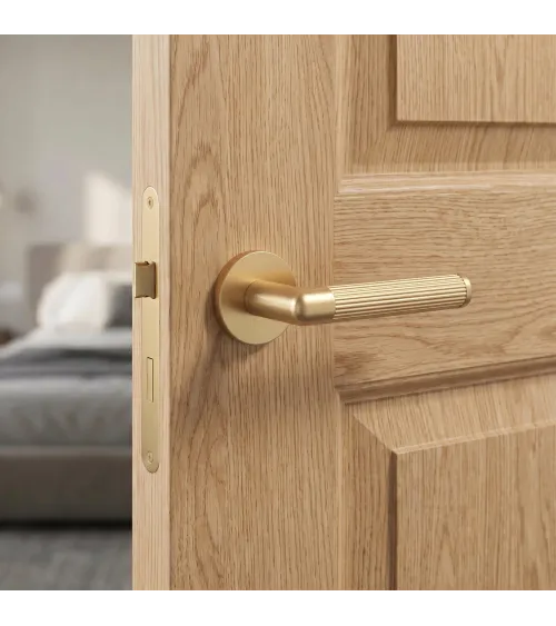Puxador de porta dourado mate LOBELLIA design