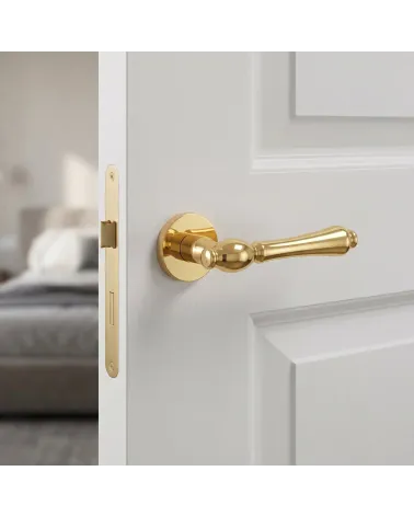 Puxador de Porta Ouro Polido Luxuoso e Requintado - Modelo FADO