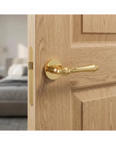 Puxador de Porta Ouro Polido Luxuoso e Requintado - Modelo FADO