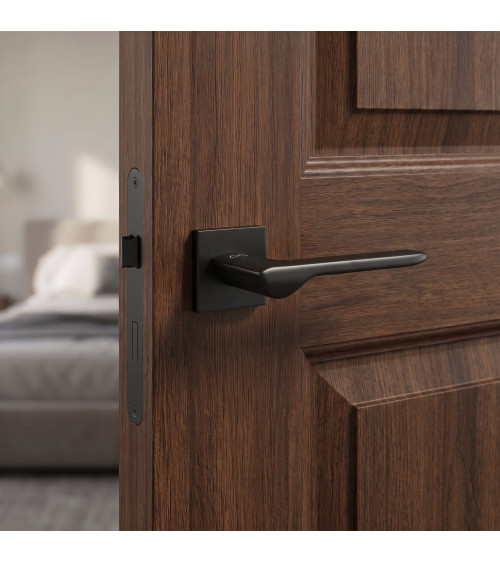 Puxador de porta preto LIGNE design