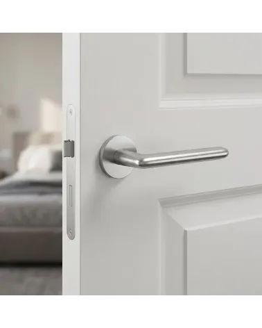 Puxadores de porta cromados acetinados Spark