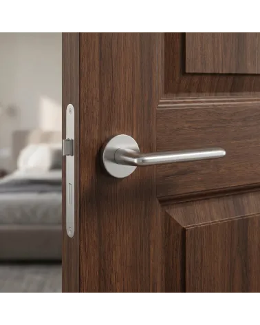 Puxadores de porta cromados acetinados Spark